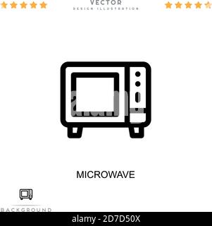Microwave icon. Simple element from digital disruption collection. Line Microwave icon for templates, infographics and more Stock Vector