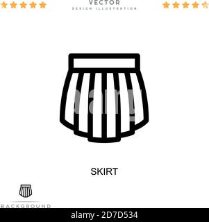 Skirt icon. Simple element from digital disruption collection. Line Skirt icon for templates, infographics and more Stock Vector