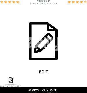 Edit icon. Simple element from digital disruption collection. Line Edit icon for templates, infographics and more Stock Vector