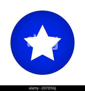 Star Icon. Star Button On a Blue Gradient Circle Shape Stock Vector