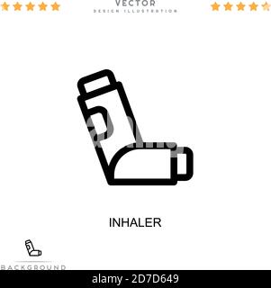 Inhaler icon. Simple element from digital disruption collection. Line Inhaler icon for templates, infographics and more Stock Vector