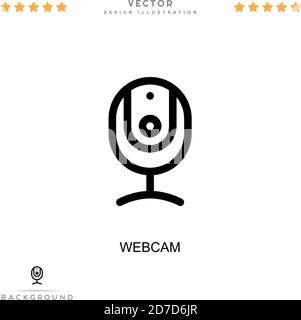 Webcam icon. Simple element from digital disruption collection. Line Webcam icon for templates, infographics and more Stock Vector
