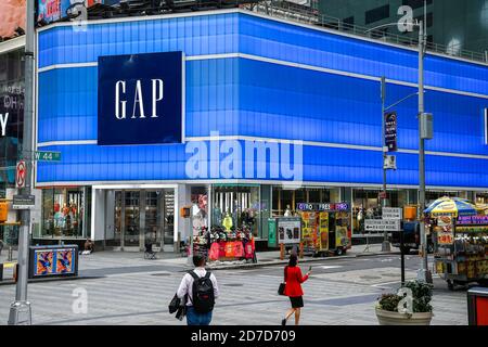 Gap Inc. Clothing retail company Store seen in Times Square, New York. Stock Photo