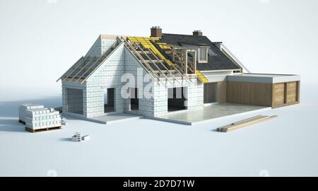 https://l450v.alamy.com/450v/2d7d71w/3d-rendering-of-a-house-under-construction-showing-all-different-layers-and-materials-2d7d71w.jpg