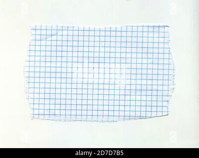 Math torn paper isolated on white background Stock Photo