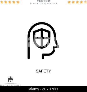 Safety icon. Simple element from digital disruption collection. Line Safety icon for templates, infographics and more Stock Vector