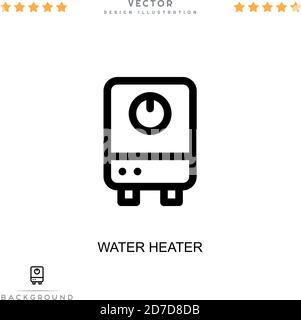 Water heater icon. Simple element from digital disruption collection. Line Water heater icon for templates, infographics and more Stock Vector