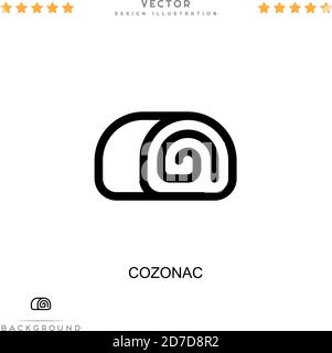 Cozonac icon. Simple element from digital disruption collection. Line Cozonac icon for templates, infographics and more Stock Vector