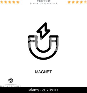 Magnet icon. Simple element from digital disruption collection. Line Magnet icon for templates, infographics and more Stock Vector