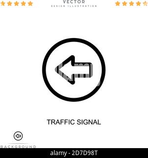 Traffic signal icon. Simple element from digital disruption collection. Line Traffic signal icon for templates, infographics and more Stock Vector