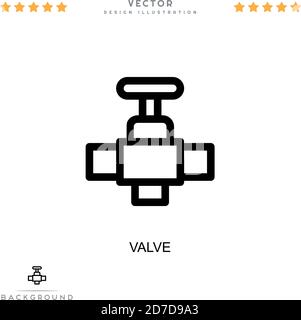 Valve icon. Simple element from digital disruption collection. Line Valve icon for templates, infographics and more Stock Vector