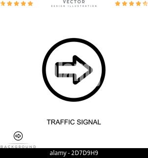 Traffic signal icon. Simple element from digital disruption collection. Line Traffic signal icon for templates, infographics and more Stock Vector