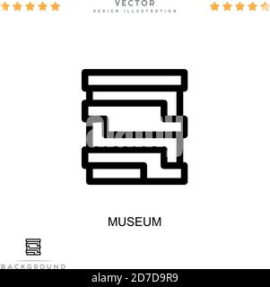 Museum icon. Simple element from digital disruption collection. Line ...