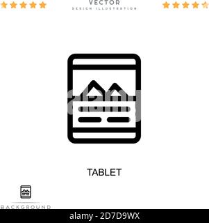 Tablet icon. Simple element from digital disruption collection. Line Tablet icon for templates, infographics and more Stock Vector