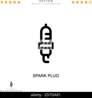Spark plug icon. Simple element from digital disruption collection. Line Spark plug icon for templates, infographics and more Stock Vector