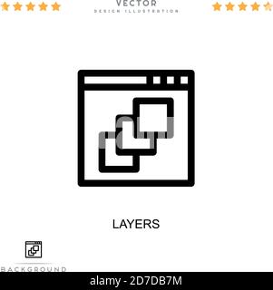 Layers icon. Simple element from digital disruption collection. Line Layers icon for templates, infographics and more Stock Vector