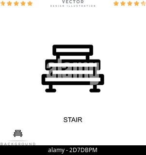 Stair icon. Simple element from digital disruption collection. Line Stair icon for templates, infographics and more Stock Vector