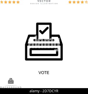 Vote icon. Simple element from digital disruption collection. Line Vote icon for templates, infographics and more Stock Vector