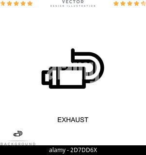 Exhaust icon. Simple element from digital disruption collection. Line Exhaust icon for templates, infographics and more Stock Vector