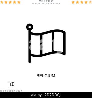 Belgium icon. Simple element from digital disruption collection. Line Belgium icon for templates, infographics and more Stock Vector