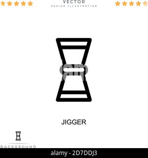 Jigger icon. Simple element from digital disruption collection. Line ...