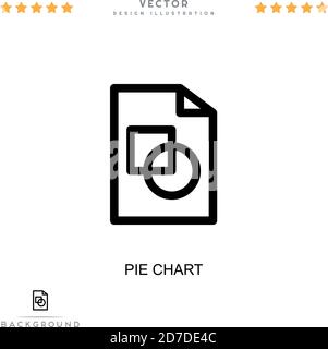 Pie chart icon. Simple element from digital disruption collection. Line Pie chart icon for templates, infographics and more Stock Vector