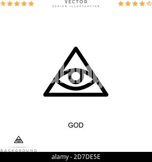 God icon. Simple element from religion collection. Creative God icon ...