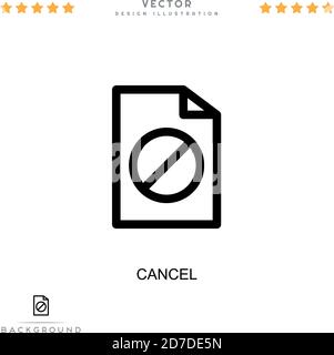 Cancel icon. Simple element from digital disruption collection. Line Cancel icon for templates, infographics and more Stock Vector