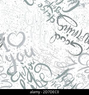 Graffiti background seamless pattern. Hand style tagging. Vandal vector lettering Stock Vector