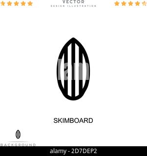 Skimboard icon. Simple element from digital disruption collection. Line Skimboard icon for templates, infographics and more Stock Vector