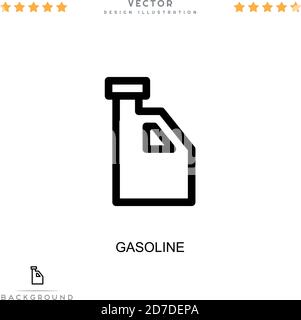 Gasoline icon. Simple element from digital disruption collection. Line Gasoline icon for templates, infographics and more Stock Vector