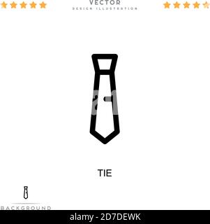 Tie icon. Simple element from digital disruption collection. Line Tie icon for templates, infographics and more Stock Vector