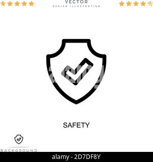Safety icon. Simple element from digital disruption collection. Line Safety icon for templates, infographics and more Stock Vector