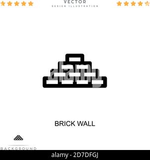 Brick wall icon. Simple element from digital disruption collection. Line Brick wall icon for templates, infographics and more Stock Vector