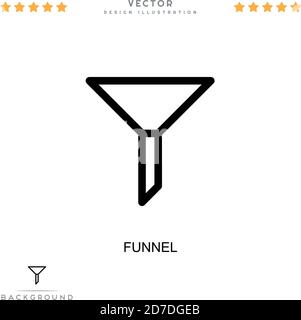 Funnel icon. Simple element from digital disruption collection. Line Funnel icon for templates, infographics and more Stock Vector