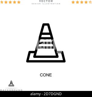 Cone icon. Simple element from digital disruption collection. Line Cone icon for templates, infographics and more Stock Vector