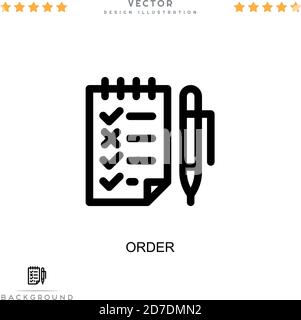 Order icon. Simple element from digital disruption collection. Line Order icon for templates, infographics and more Stock Vector