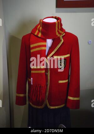Althorp House: Diana,A Celebration  exhibition: Diana's school uniform Stock Photo