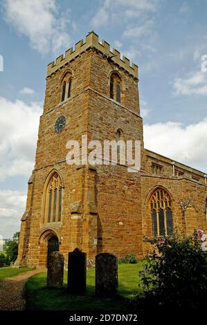 The Church of St Mary The Virgin at Great Brington which houses the Spencers' family grave Stock Photo