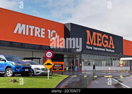 AUCKLAND, NEW ZEALAND - Aug 05, 2019: Auckland / New Zealand - August 5 2019: View of Mitre 10 Mega hardware store in Botany after rain Stock Photo