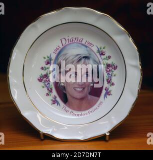 Diana memorial plate Stock Photo
