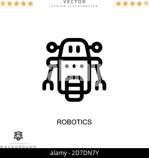 Robotics icon. Simple element from digital disruption collection. Line Robotics icon for templates, infographics and more Stock Vector