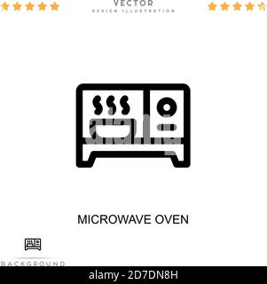Microwave oven icon. Simple element from digital disruption collection. Line Microwave oven icon for templates, infographics and more Stock Vector