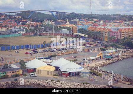 Arial view of Willemstad Curacao Stock Photo