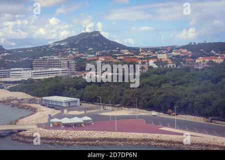 Arial view of Willemstad Curacao Stock Photo