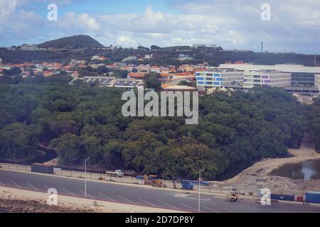 Arial view of Willemstad Curacao Stock Photo