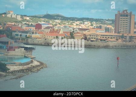 Arial view of Willemstad Curacao Stock Photo