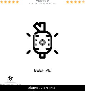 Beehive icon. Simple element from digital disruption collection. Line Beehive icon for templates, infographics and more Stock Vector