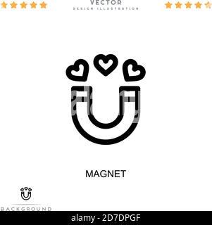 Magnet icon. Simple element from digital disruption collection. Line Magnet icon for templates, infographics and more Stock Vector