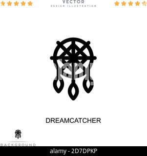 Dreamcatcher icon. Simple element from digital disruption collection. Line Dreamcatcher icon for templates, infographics and more Stock Vector